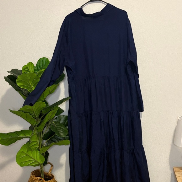 JOHNNY WAS Tiered Wanderer Dress Long Sleeve button up 100% silk XXL - Picture 8 of 8